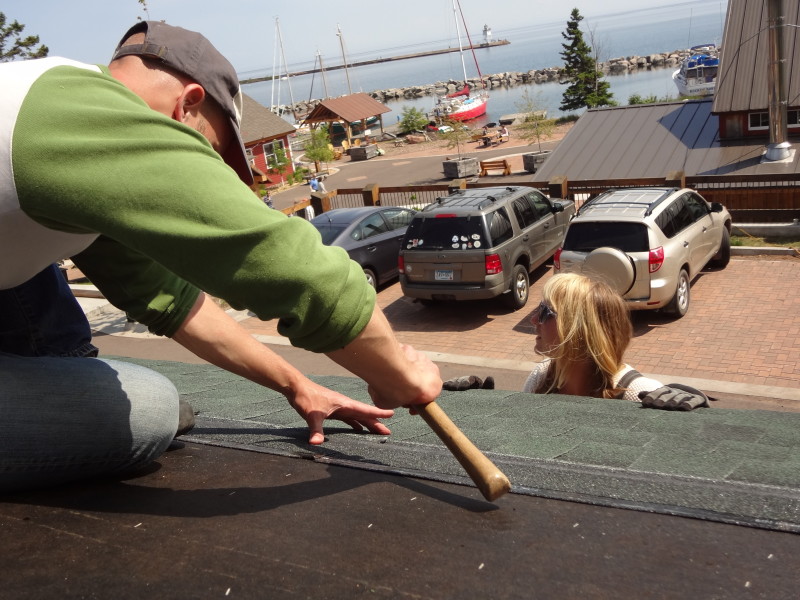 Laying out shingles