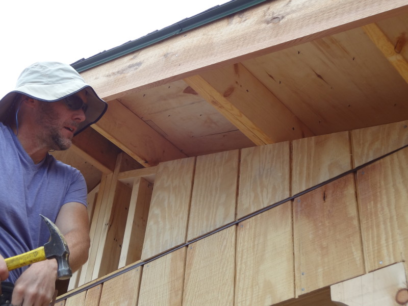 Installing the gable siding