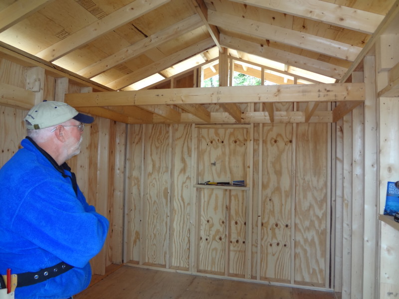 Loft frame installed