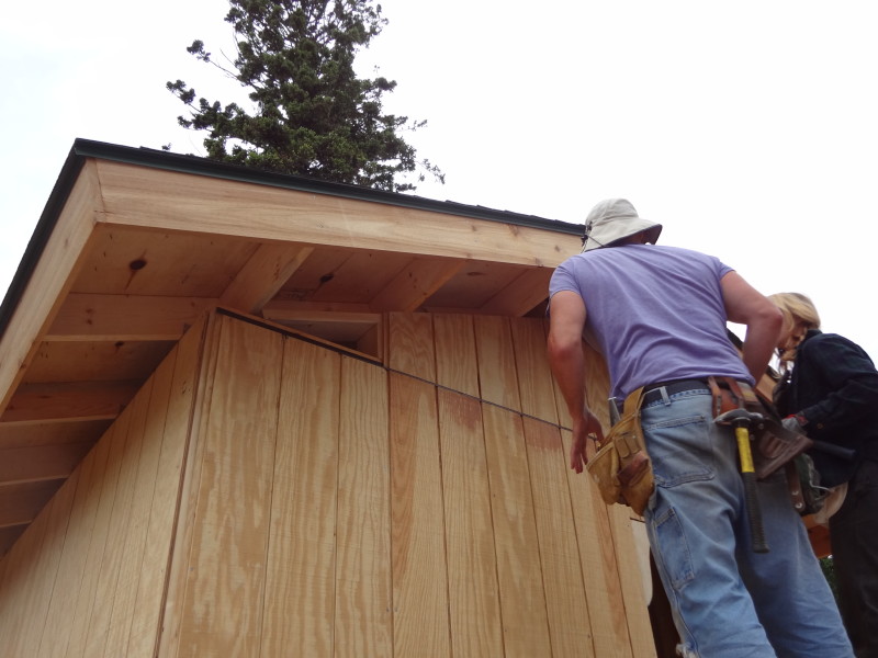 Awaiting the final piece of the gable end