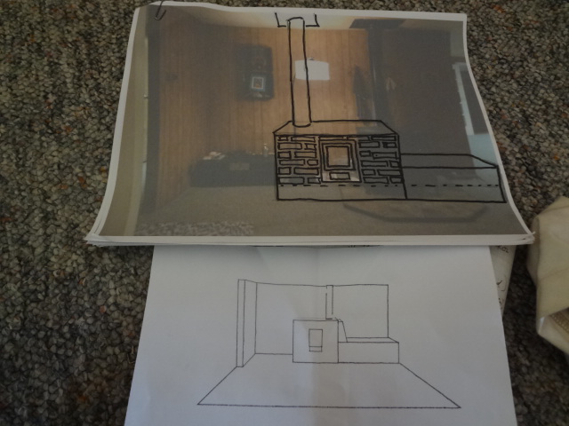 Cabin stove sketch