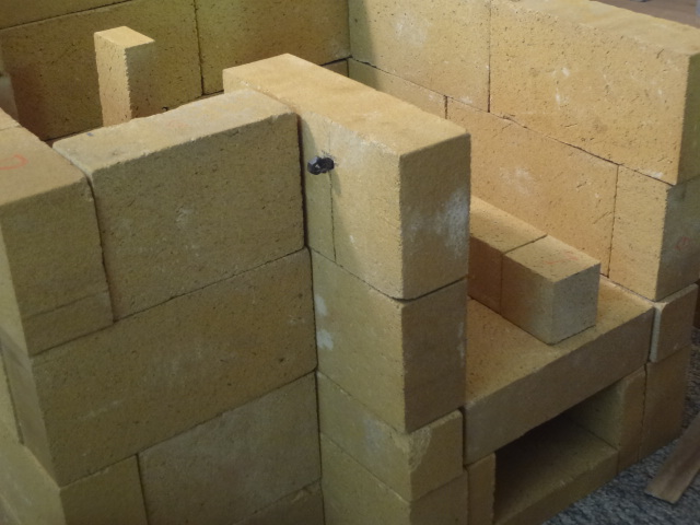 Bolt placed in the brick