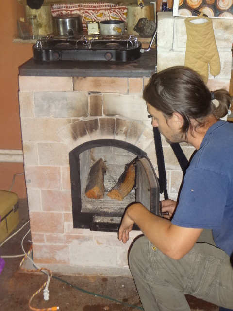 The cabin stove in the Playhouse