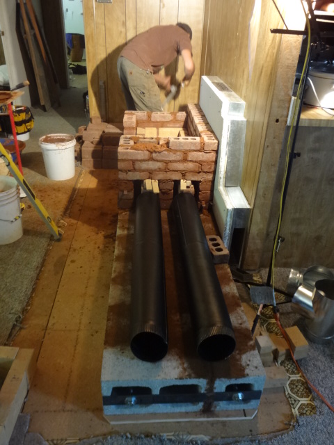 Pipes that will be inside the cob bench