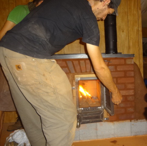 First firing of the stove