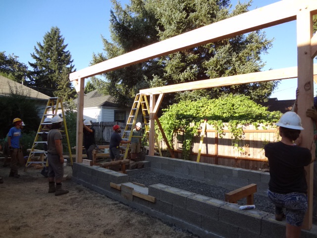Front wall raised