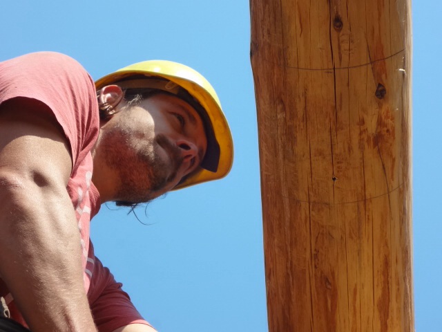 These are the scribed lines which will be cut to create the joint with the beam.