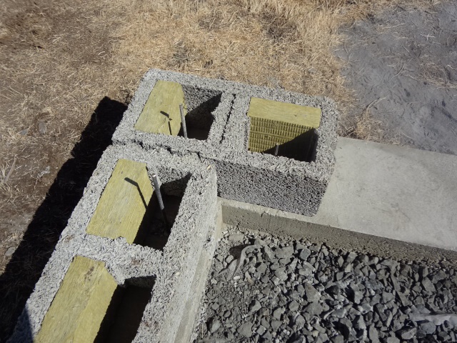 Faswall blocks, corner detail