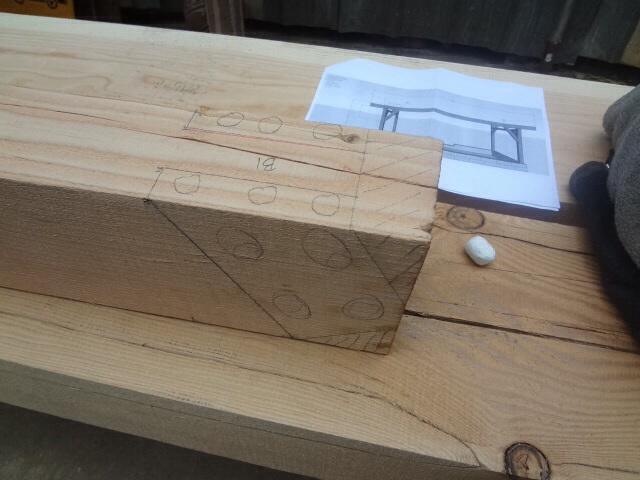 Tenon marked out